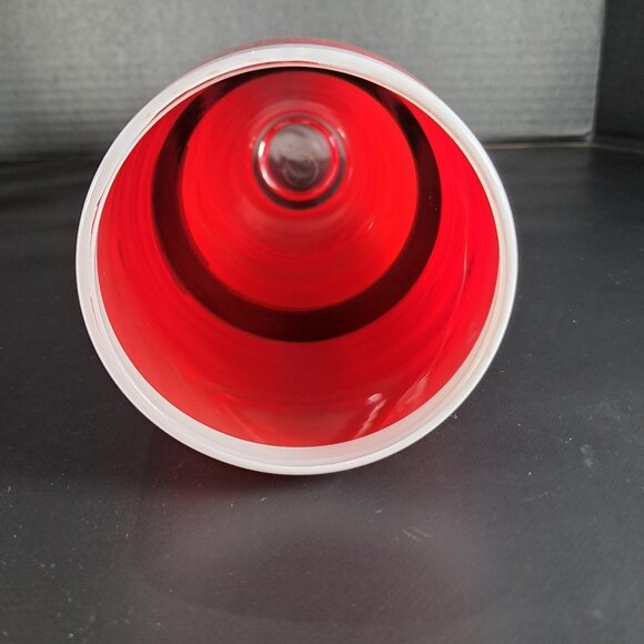 DEI. Glass Santa Themed Pilsner Glass Hand Painted 24 Ounce - Picture 7 of 10